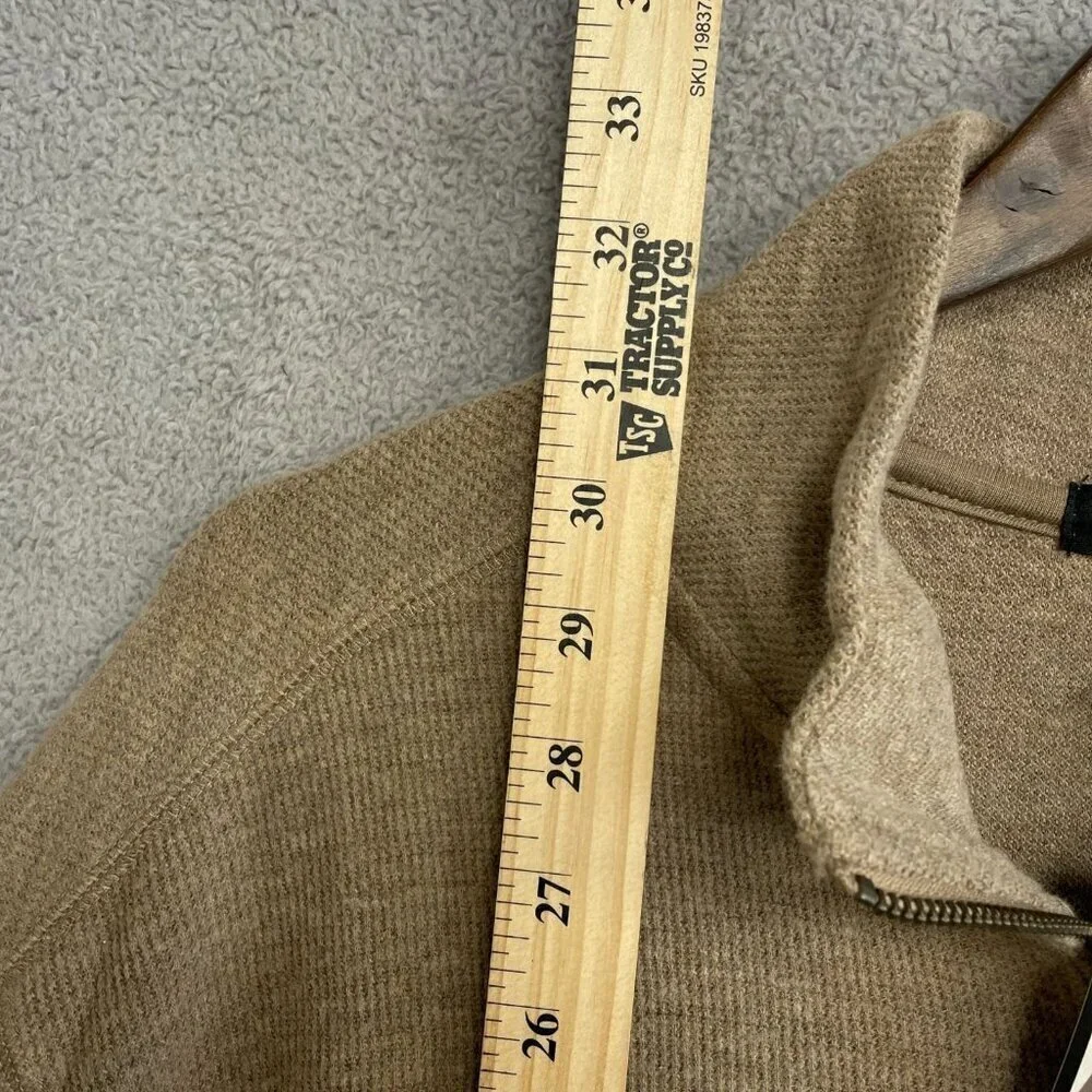 NEW Banana Republic Men's XL Beige Waffle Quarter-Zip Pullover Sweater